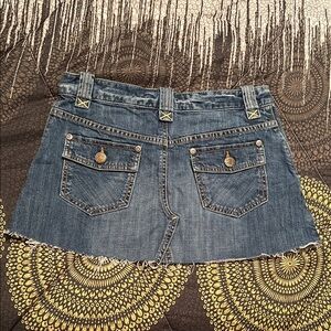 denim mini skirt